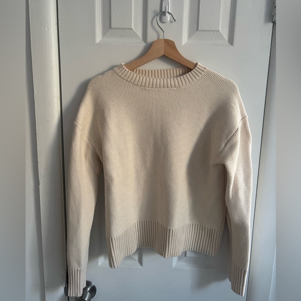 Everlane Cotton Honeycomb Square Crew Sweater
